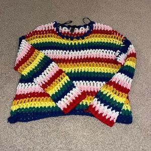 * CUTE* Multi-colored crochet sweater